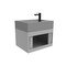 Castello Usa Nile 24-inch Gray Vanity Set with Gray Top and Black Handles CB-MC-24G-BL-2053-GR - alternate 5